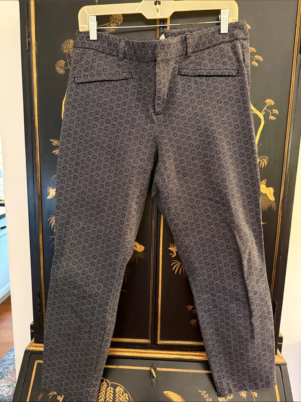 GAP Navy Geometric Ankle Pants